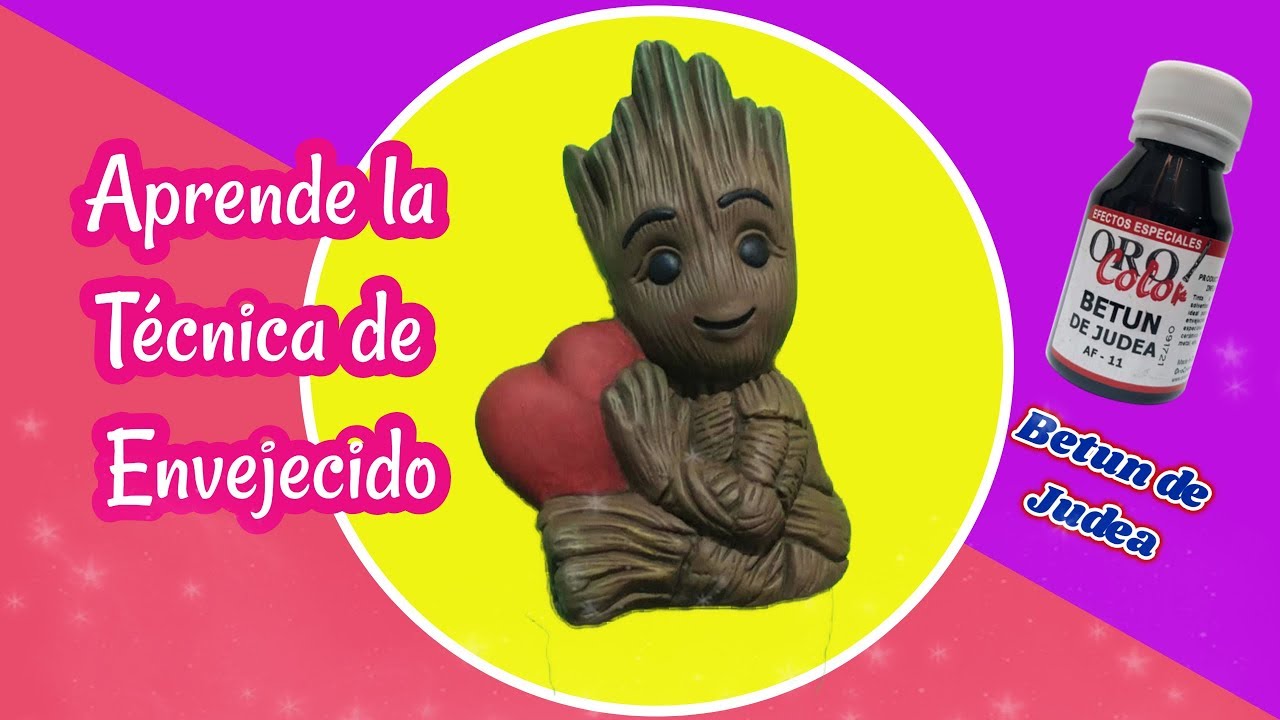 TÉCNICA ENVEJECIDO CON EL PERSONAJE DE GROOT / Leidy Art
