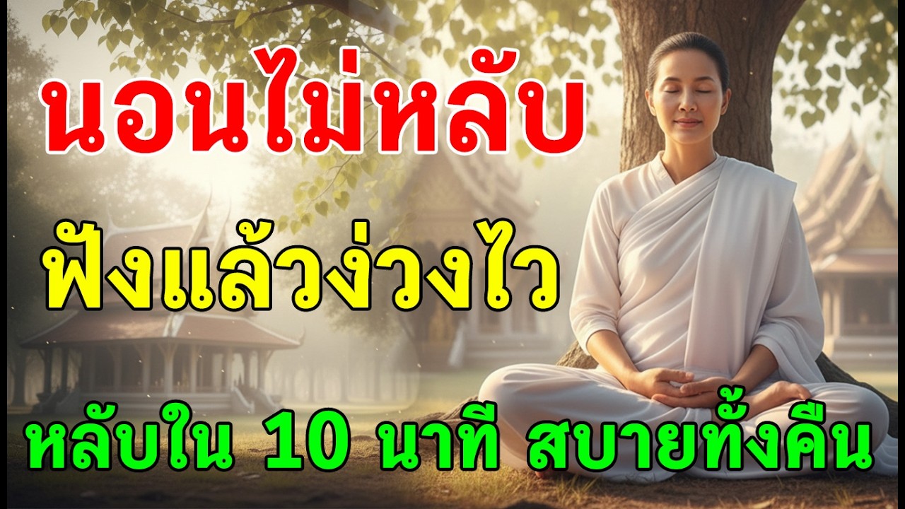 ☸ นอนไม่หลับฟังแล้วง่วงไวหลับใน10นาทีสบายทั้งคืน “นิทานธรรมะแม่ชีบัว”