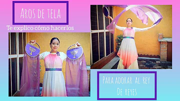 Aros de gloria de  tela | danza cristiana | aprende hacer tus aros 👌😊