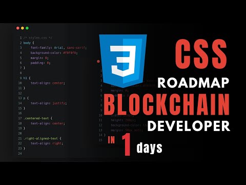 1-Day CSS Roadmap For Blockchain Developer | CSS (Cascading Style Sheets) Course RoadMap