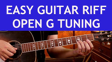 Quick And Easy Open G Guitar Riff: Blues Guitar Lesson with TAB
