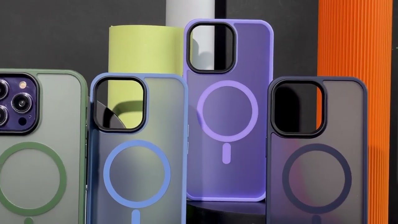 TPU+PC чехол Metal Buttons with MagSafe Colorful для Apple iPhone 13 Pro (6.1") Черный