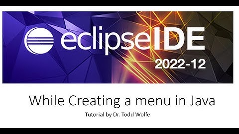 Java Tutorial 6: Creating a menu in Java using a While loop