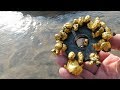 We pull out gold with a simple magnet; this is a trick for nuggets!!!