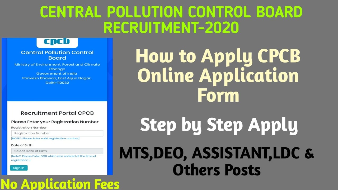 How to apply Central pollution control Board Online Application Form||Step by Step||Huge Vacancy||