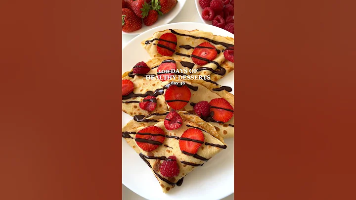 3-ingredient Crepes🤩 #healthydessert #recipe #crepes #glutenfree #glutenfreerecipes