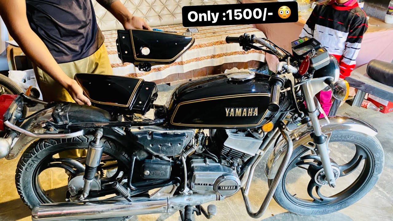Yamaha rx100 paint & Modified Only :- 1500/- | Black colour ...