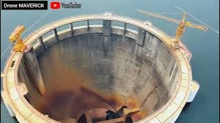 MELIHAT PEMBANGKIT LISTRIK PLTA.  BENDUNGAN JATILUHUR - PURWAKARTA DARI DRONE