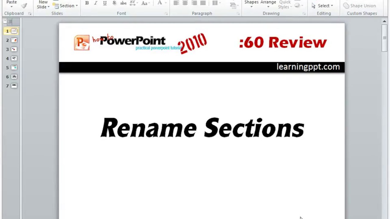 how to rename a presentation in powerpoint