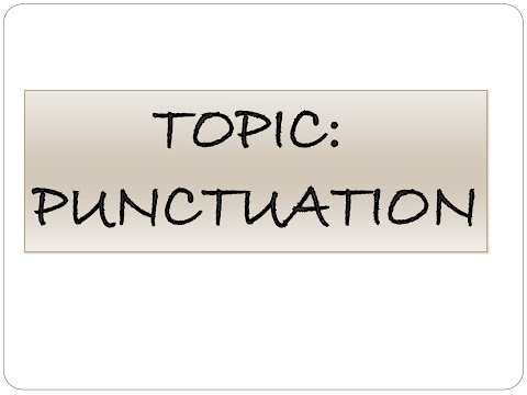 Punctuation for grade 4 - YouTube