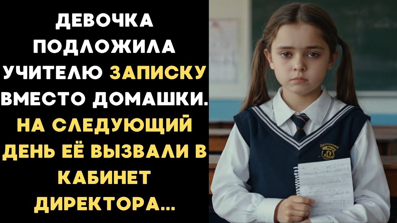 Девочка подложила учителю записку вместо домашки. На следующий день её вызвали в кабинет директора..