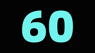 60 to 0 Countdown With Speech In English No Copyright | Cool Timer | Digital Timer | Big Numbers