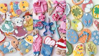 💕90 Minutes Satisfying Cookie Decorating with Royal Icing #weddingcookies #eastercookies #cookies