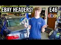 BMW E46 Header Install! $100 eBay Exhaust Headers w/ Muffler Delete SOUNDS SICK! Ep7