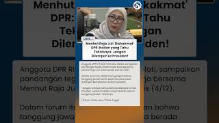 Download Lagu DPR SKAKMAT Menhut Raja Juli: Kalian yang Tahu Teknisnya, Jangan Dilempar ke Presiden MP3