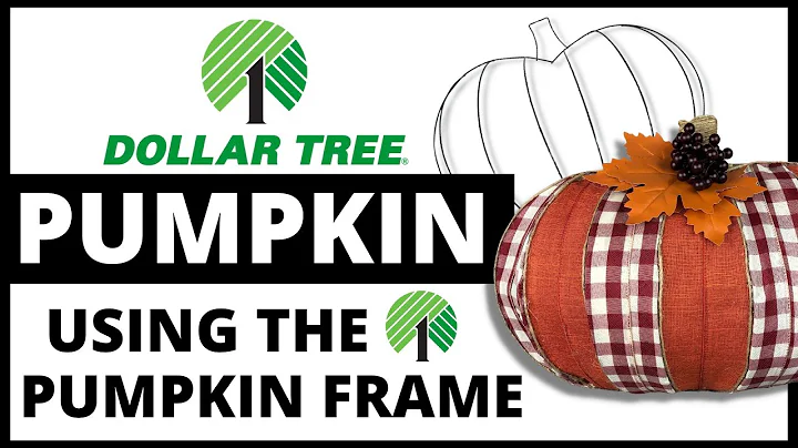 Pumpkin Wreath Using the Dollar Tree Pumpkin Frame - Dollar Tree DIY - Pumpkin Frame Hack