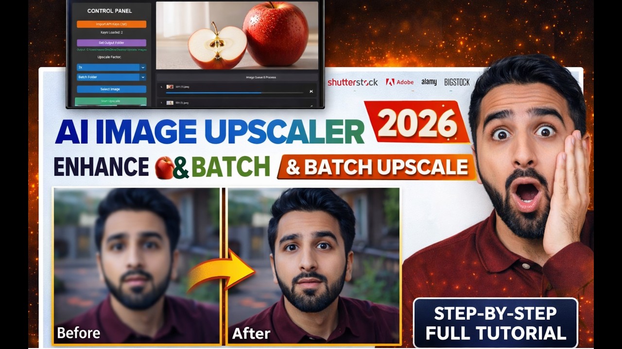 How To Upscale Images 2x & 4x Using AI | Image Enhance Tutorial | Image ...