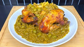 LA RECETTE DU POULET AUX OLIVES À LA MAROCAINE COMME DANS LES MARIAGES FACILE ET RAPIDE À FAIRE 🇲🇦