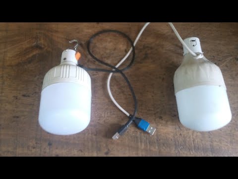 Rechargeable light bulb charging track fix,  rechargeable light charging broken repair with usb