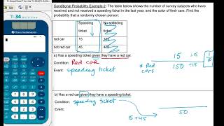 MTH 125 Module 7 Video #6:Conditional Probability