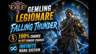 POE 2 0.5 Falling Thunder Gemling Legionare - 100% chance to not remove charges and infinite mana
