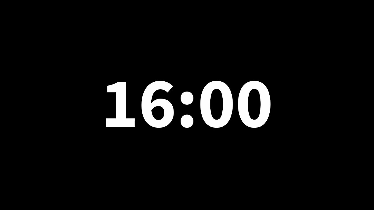16 Minute Countdown Timer [Basic] - YouTube