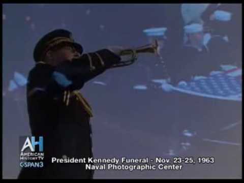 <em>"The Navy Hymn" is sung at President Kennedy's funeral (C-SPAN/Naval Photographic Center)</em>