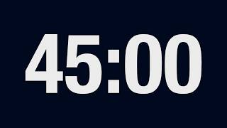 45 Minute Silent Study Timer ⏳ Simple Dark Countdown Timer