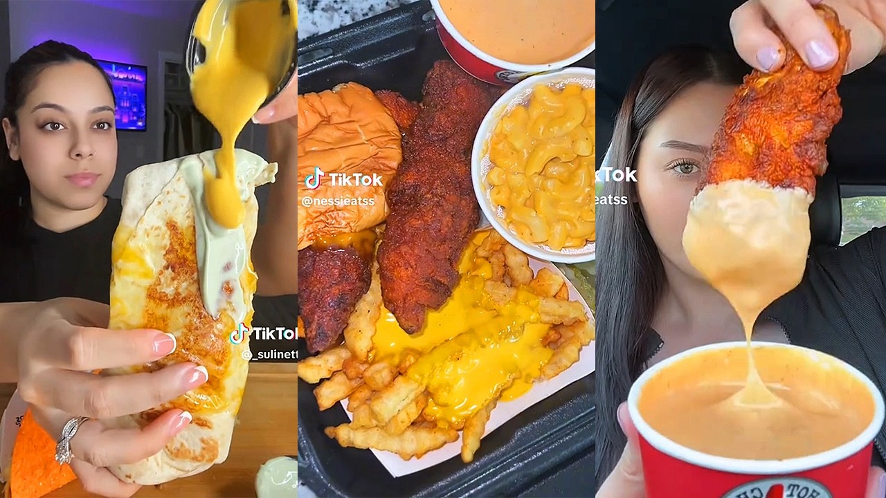 Asmr EATING 🍔| 61 | Raising Canes, Taco Bell, Cheesy Buldak Ramen 🤩, Burrito, cheese burger and more