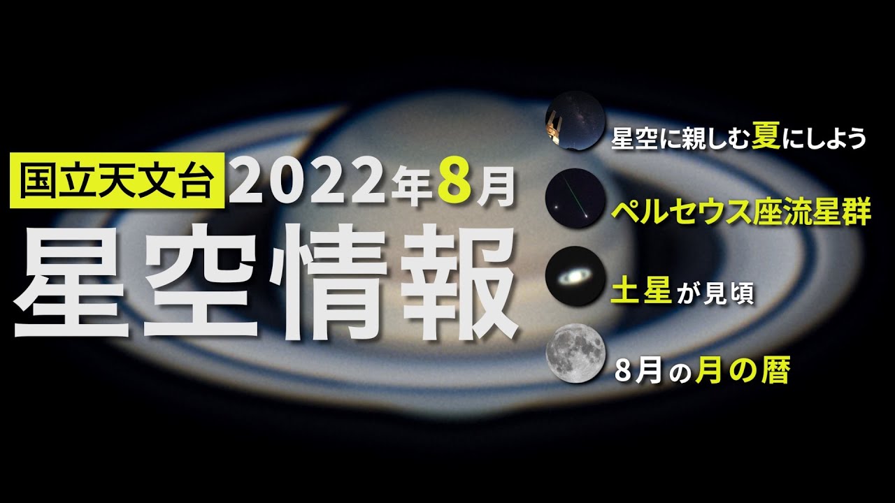 東京の星空・カレンダー・惑星（2022年8月） | 国立天文台(NAOJ)