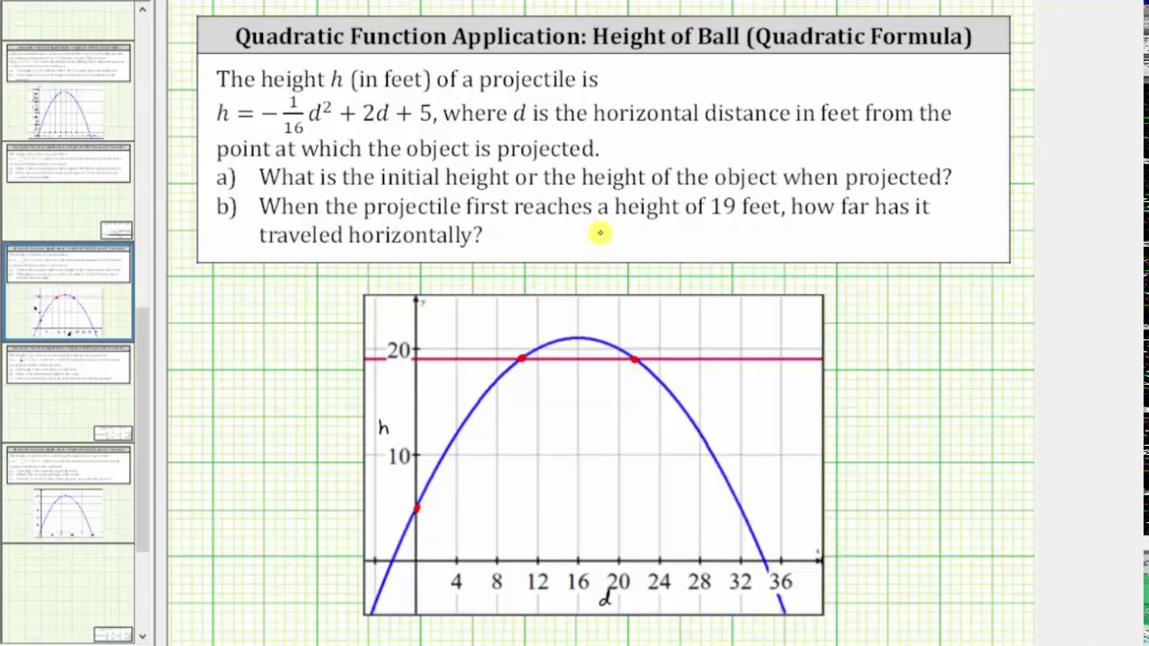 Quadratic App: Find the Inputs for a Given Function Value (Quadratic ...