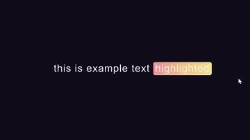 How to Create Text Highlight use HTML and CSS
