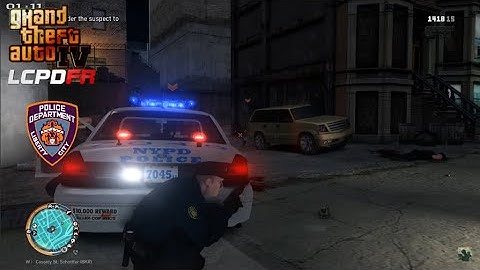 GTA IV - LCPDFR 1.1 - LCPD/NYPD - Wanted Armed Suspects/Shootout/Shots Fired - 4K