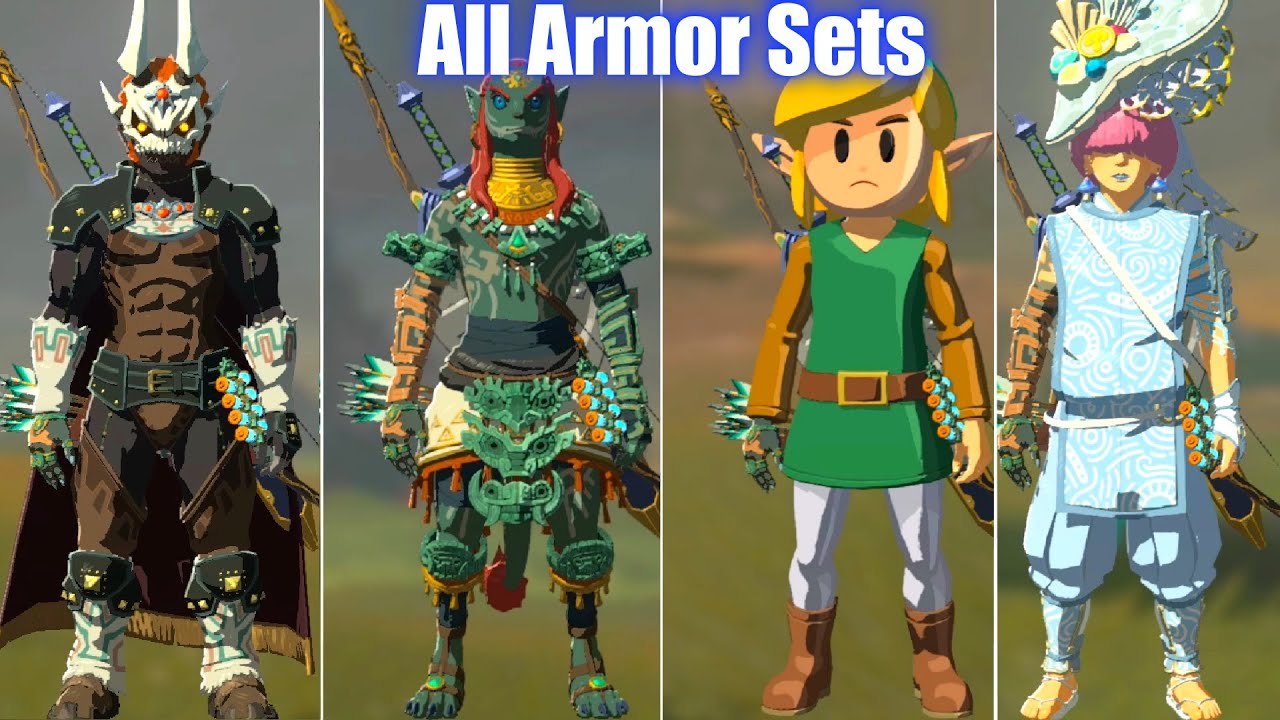 All 64 Armor Sets & Outfits - Zelda Tears of the Kingdom - YouTube