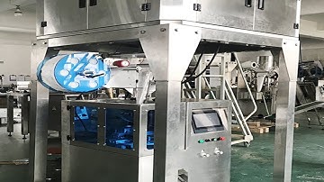 Pyramid Tea Bags Packaging Machine with Four heads scales weighing filling system