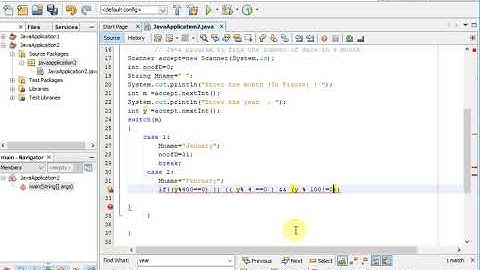 Java program to find the number of days in a month