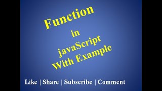 javaScript Tutorial For Beginners | 19. Function in javaScript
