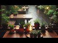 Enjoying the Sound of Rain and Soothing Music at the Corner