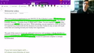 Math 100 Welcome Video