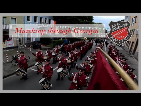 Bundesfanfarenkorps Neuss Furth - Marching through Georgia - Schützenfest Neuss 2023