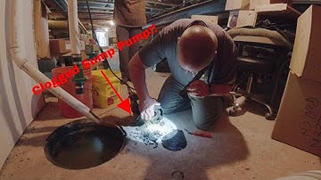 Cleaning A Clogged Sump Pump! Saving Money!!