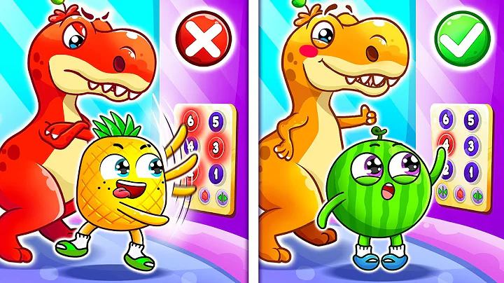 Elevator Safety With Dinosaurs Song | Elevator Mall Adventure | Safety Songs by Yum Yum English