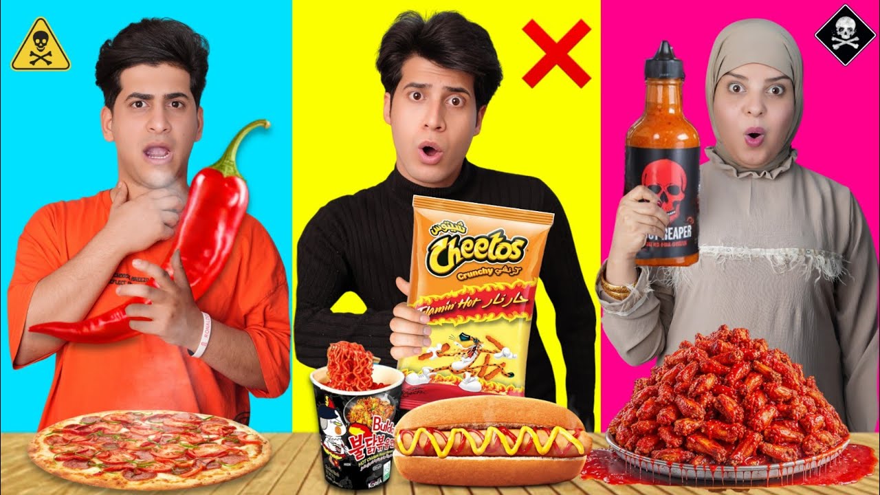 تحدي نعيش 24 ساعة ناكل حار ( والخسران عقابه مايرحم )