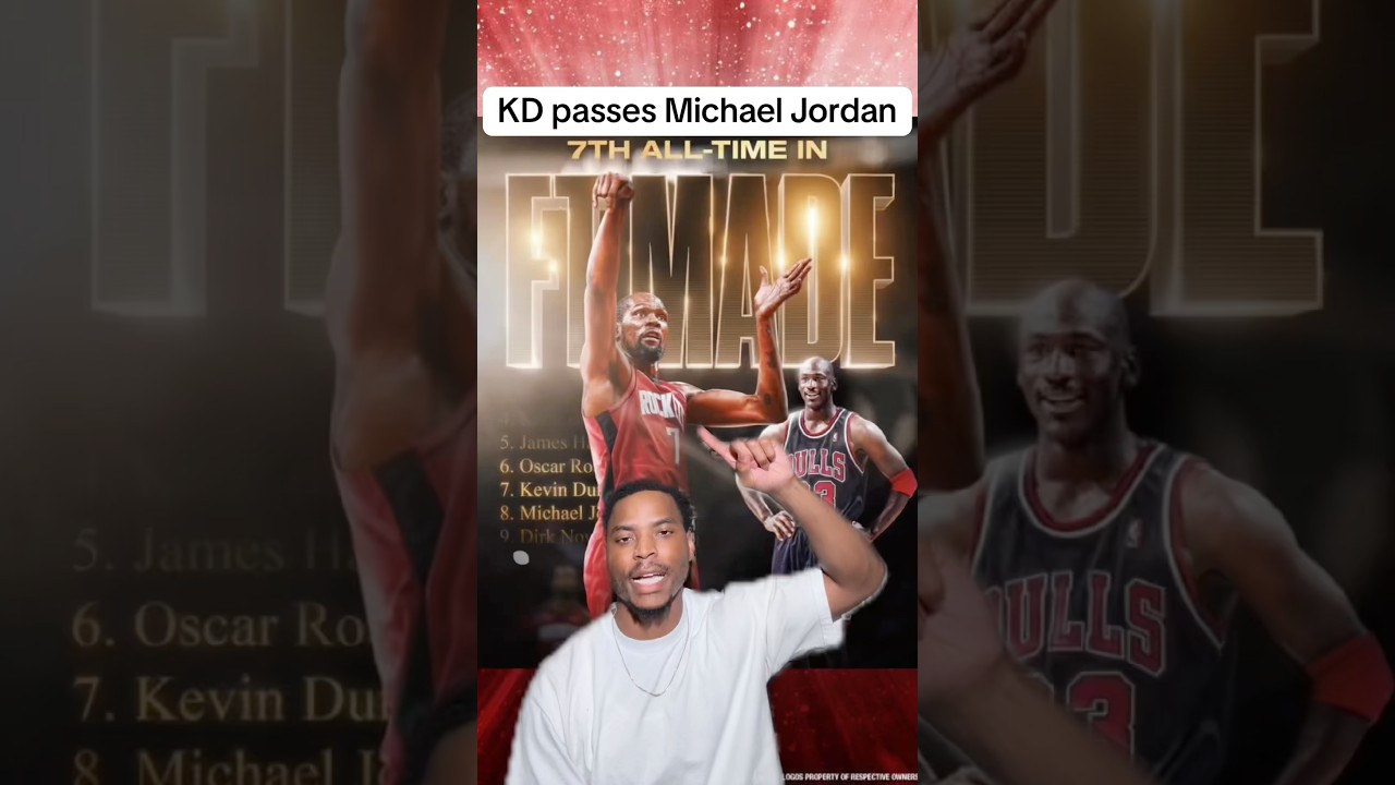Kevin Durant surpasses Michael Jordan on the all-time free throw list 