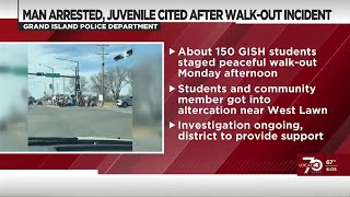 Grand Island police arrest one, cite juvenile after ‘GISH’ walk-out incident