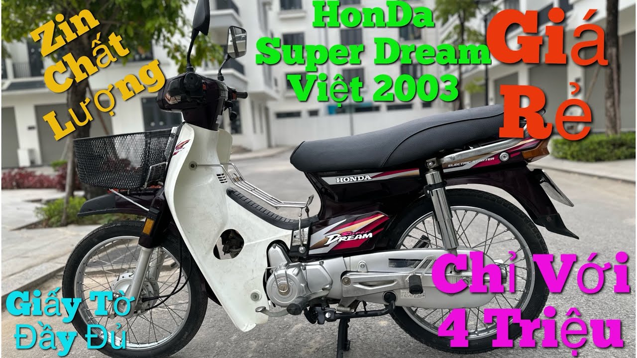 Xe máy cũ giá rẻ HonDa Super Dream Việt 2003 Mộc Zin Chất Lượng.Chỉ Với 4 Triệu Là Giao Xe Tận Nhà.