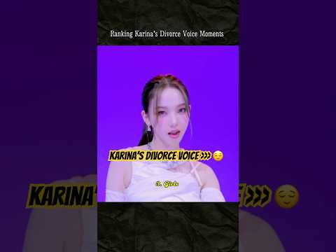 Ranking Karina S Divorce Voice 지젤 에스파 카리나 닝닝 윈터 Aespa Ningning Karina Giselle Winter 