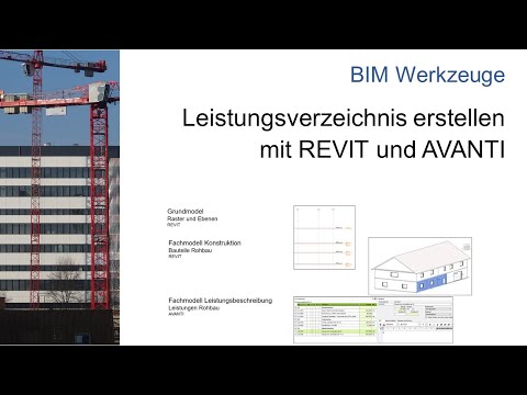 Leistungsverzeichnis erstellen - REVIT | AVANTI | BIM -  Baubetrieb - htw saar