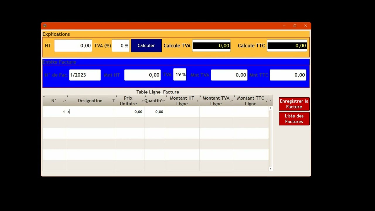 Windev - Calcule TVA et Creation de factures