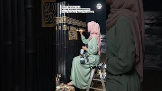 From Bamboo to a Kaaba-Inspired Masterpiece | Hyper Realistic Beach Timelapse #shortsfeed #kaaba